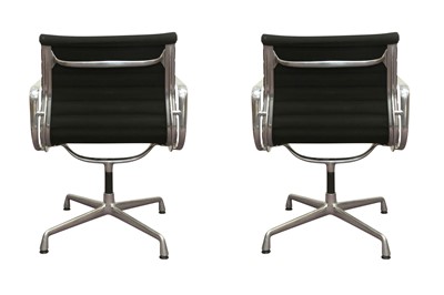 Lot 441 - A PAIR OF EAMES EA108 OFFICE SWIVEL CHAIRS BY VITRA