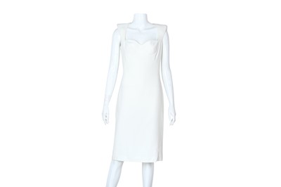 Lot 299 - Alexander McQueen Cream Sleeveless Shift Dress - Size 40