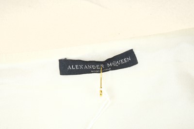 Lot 300 - Alexander McQueen Cream Wool Dress- Size 44