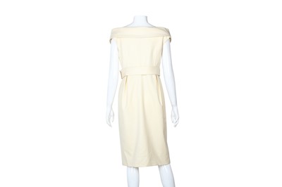 Lot 300 - Alexander McQueen Cream Wool Dress- Size 44