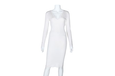 Lot 303 - Tom Ford Ivory Knit Cut Out Dress - Size S