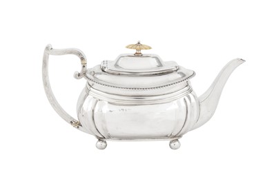 Lot 462 - A George III sterling silver teapot, London 1812 by Crispin Fuller