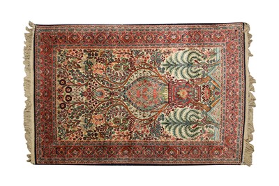 Lot 322 - A VERY FINE SILK KASHMIR RUG, NORTH INDIA