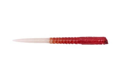 Lot 693 - A CHINESE BEIJING GLASS HAIRPIN