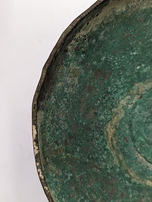 Lot 519 - A CHINESE BRONZE PEDESTAL BOWL