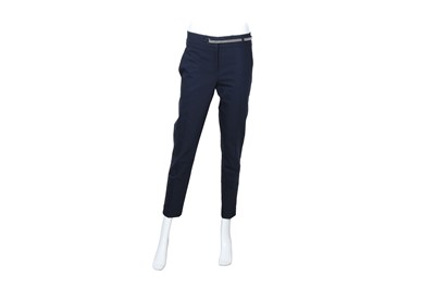 Lot 153 - Brunello Cucinelli Navy Cotton Trouser - Size 42