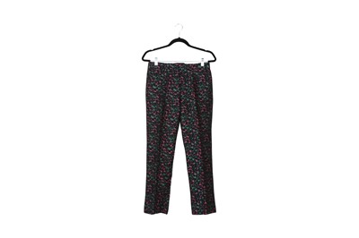 Lot 497 - Miu Miu Black Brocade Trouser - Size 40