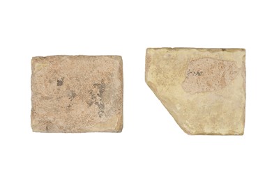 Lot 232 - A PAIR OF SAFAVID CUERDA SECA POTTERY TILES