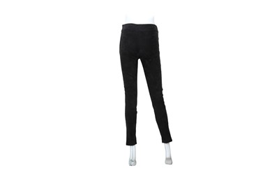 Lot 9 - Alexander McQueen Black Suede Trouser - Size 40