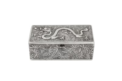 Lot 159 - An early 20th century Chinese Export (Thai) silver cigarette box, circa 1920