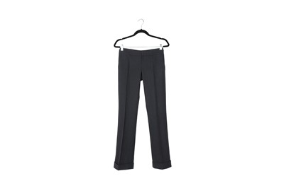 Lot 116 - Gucci Charcoal Wool Pinstripe Trouser - Size 38
