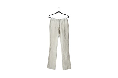 Lot 349 - Alexander McQueen Gold Silk Trouser - Size 38