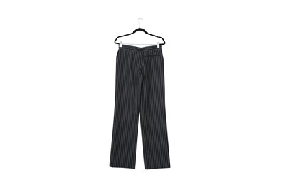 Lot 6 - Alexander McQueen Charcoal Pinstripe Trouser - Size 38