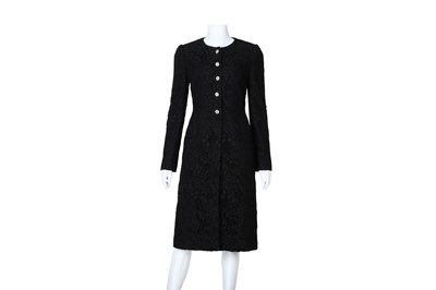 Lot 613 - Dolce & Gabbana Black Lace Evening Coat - Size 40