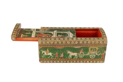 Lot 346 - A SET OF POLYCHROME-PAINTED AND LACQUERED NINETY-TWO GANJIFA PLAYING CARDS WITH LIDDED BOX