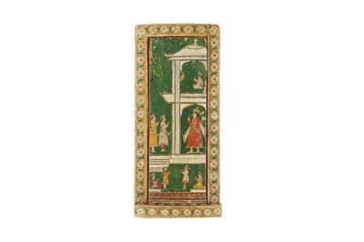 Lot 346 - A SET OF POLYCHROME-PAINTED AND LACQUERED NINETY-TWO GANJIFA PLAYING CARDS WITH LIDDED BOX
