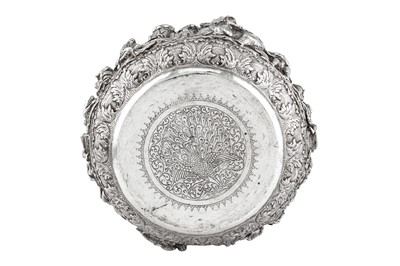 Lot 457 - A BURMESE REPOUSSÉ SILVER BOWL