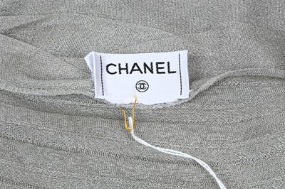 Lot 601 - Chanel Silver Logo Sleeveless Top - Size 38