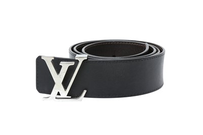 Lot 603 - Louis Vuitton Black Reversible Initials Belt - Size 65