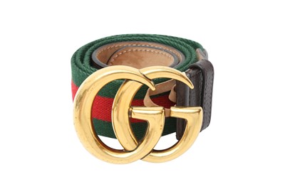 Lot 181 - Gucci Web Marmont GG Belt - Size 80