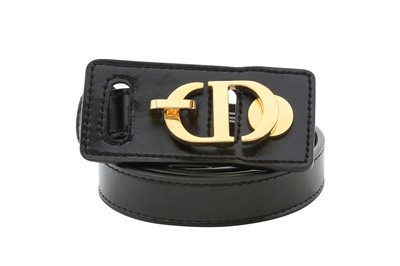 Lot 352 - Christian Dior Black Logo Belt - Size 80
