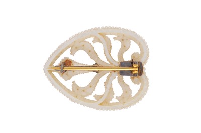 Lot 97 - A seed pearl and pearl brooch, circa 1880