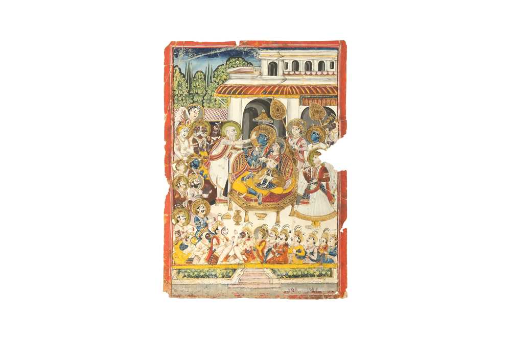 Lot 334 - A RAMA DARBAR SCENE