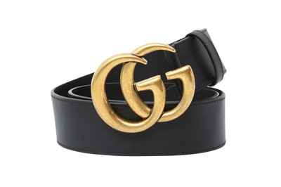 Lot 363 - Gucci Black Marmont GG Belt - Size 75