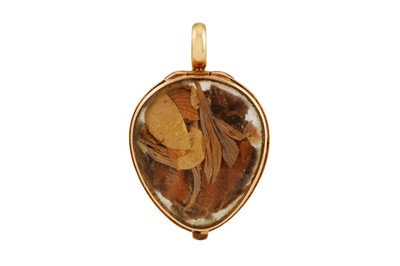 Lot 184 - An enamel locket pendant, mid 18th century