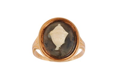 Lot 139 - A hardstone mourning ring, first half of the 19th century