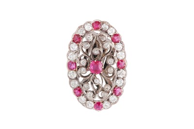 Lot 27 - A ruby and diamond clip, early 20th century