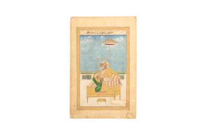 Lot 324 - A PORTRAIT OF THE MUGHAL EMPEROR SHAH 'ALAM II (R. 1760 - 1806)