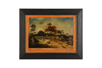 Lot 289 - AN INDIAN HUNTING SCENE