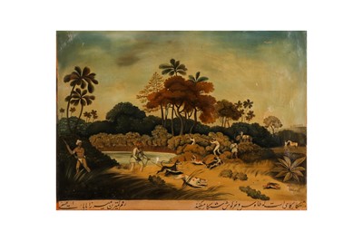 Lot 289 - AN INDIAN HUNTING SCENE