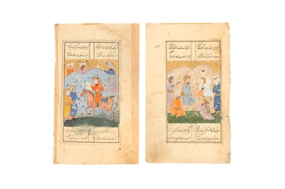 Lot 400 - TWO ILLUSTRATED FOLIOS FROM A DISPERSED TURKISH MANUSCRIPT