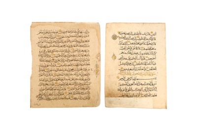 Lot 430 - TWO LOOSE QUR'AN FOLIOS