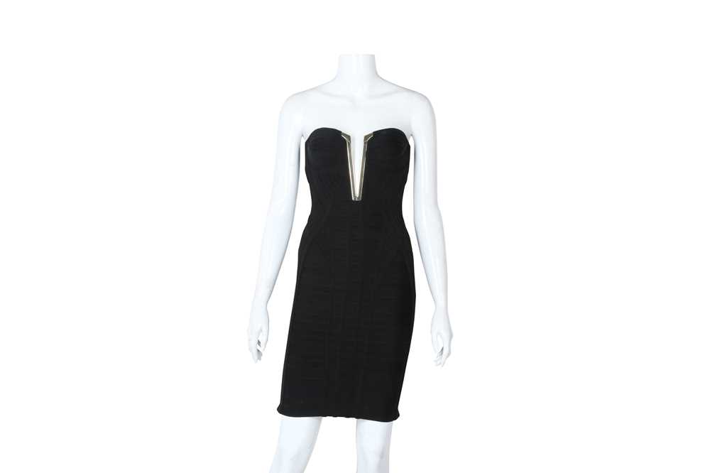Lot 402 - Herve Leger Black Bandeau Bandage Mini Dress Lot 402 - Herve Leger Black Bandeau Bandage Mini Dress