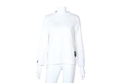 Lot 503 - Fendi White Logo Embroidered Sweater - Size 38