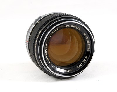 Lot 82 - A Rare Olympus "Silver Nose" 50mm f1.4 M-System Lens.