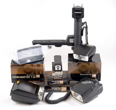 Lot 67 - A Good Group of Olympus Flash Units & Accessories.