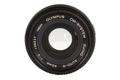 Lot 244 - A Olympus OM-System 40mm f/2 Zuiko Auto-S Pancake Lens