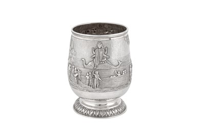 Lot 110 - An early 20th century Anglo – Indian silver beaker, Calcutta, Bhowanipore circa 1910 by Grish Chunder Dutt