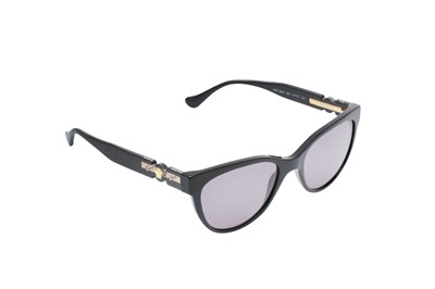 Lot 354 - Versace Black Logo Cateye Sunglasses