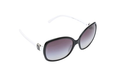 Lot 421 - Chanel Monochrome Logo Rectangle Sunglasses