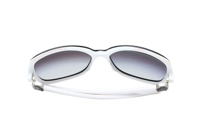 Lot 421 - Chanel Monochrome Logo Rectangle Sunglasses