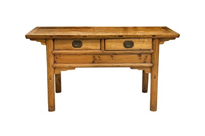 Lot 1 - A CHINESE YUMU WOOD ALTAR TABLE