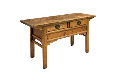 Lot 1 - A CHINESE YUMU WOOD ALTAR TABLE