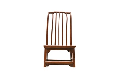 Lot 162 - A CHINESE WOOD LOW CHAIR