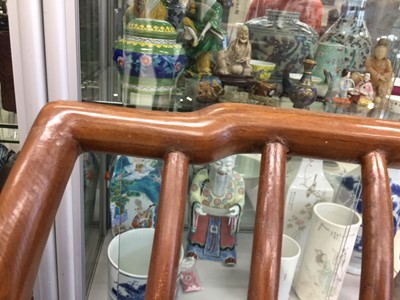 Lot 162 - A CHINESE WOOD LOW CHAIR