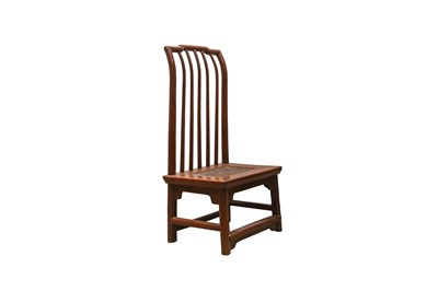 Lot 162 - A CHINESE WOOD LOW CHAIR